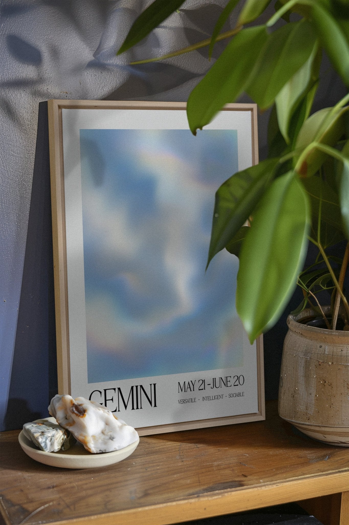 GEMINI, Oeuvre sur toile étirée - Les Trouvailles de JustinecanvasOleka Canvas9x12Bois naturel