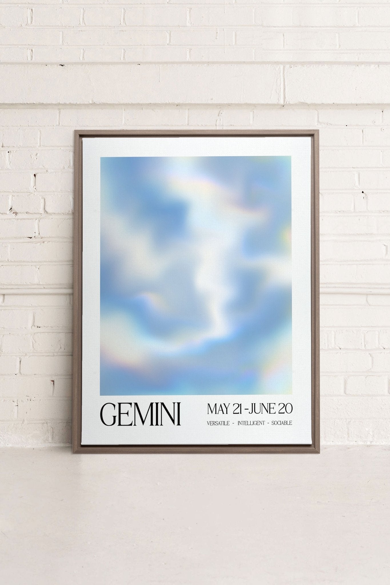 GEMINI, Oeuvre sur toile étirée - Les Trouvailles de JustinecanvasOleka Canvas9x12Bois Oak