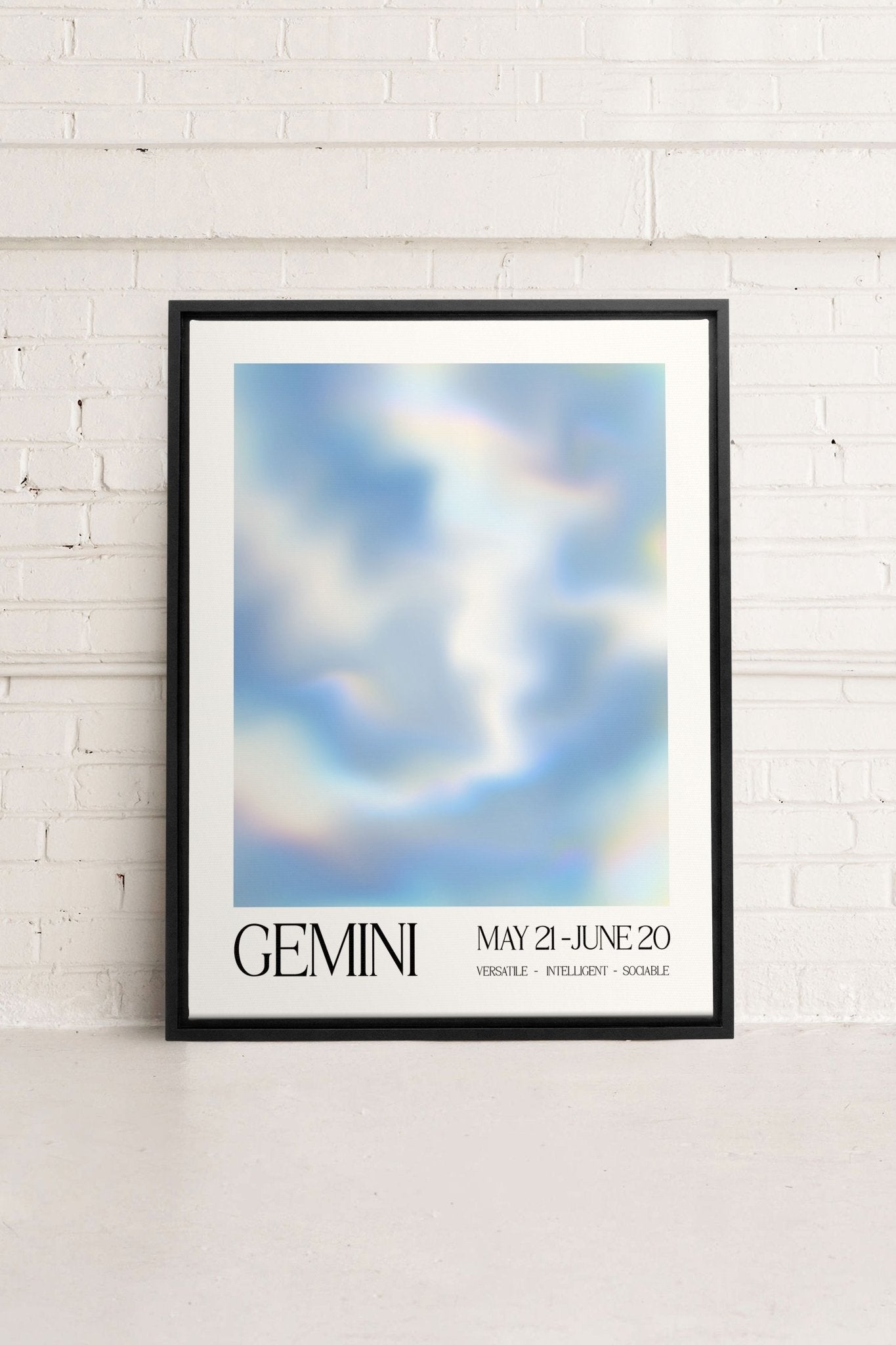 GEMINI, Oeuvre sur toile étirée - Les Trouvailles de JustinecanvasOleka Canvas9x12Noir