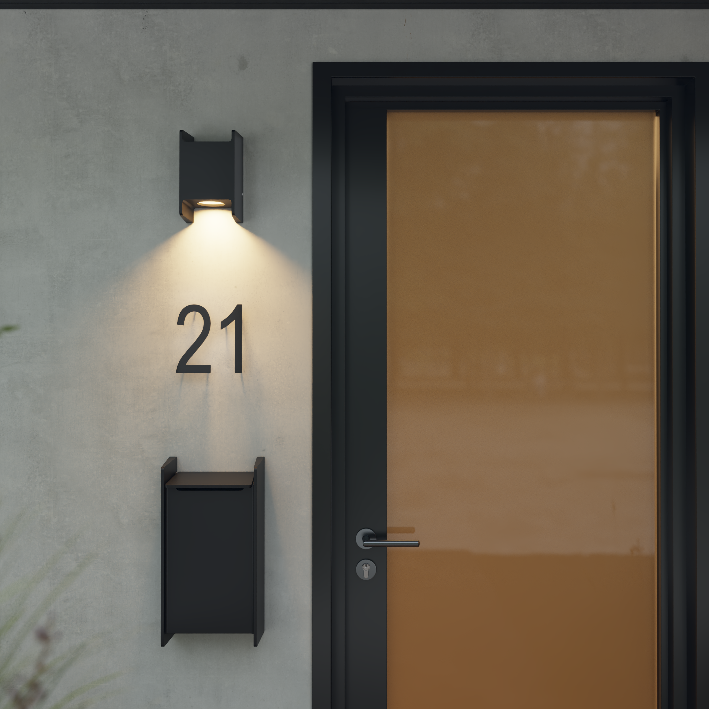 Cast 1793 | Vertical wall-mounted mailbox | Cast aluminum | Made in Quebec