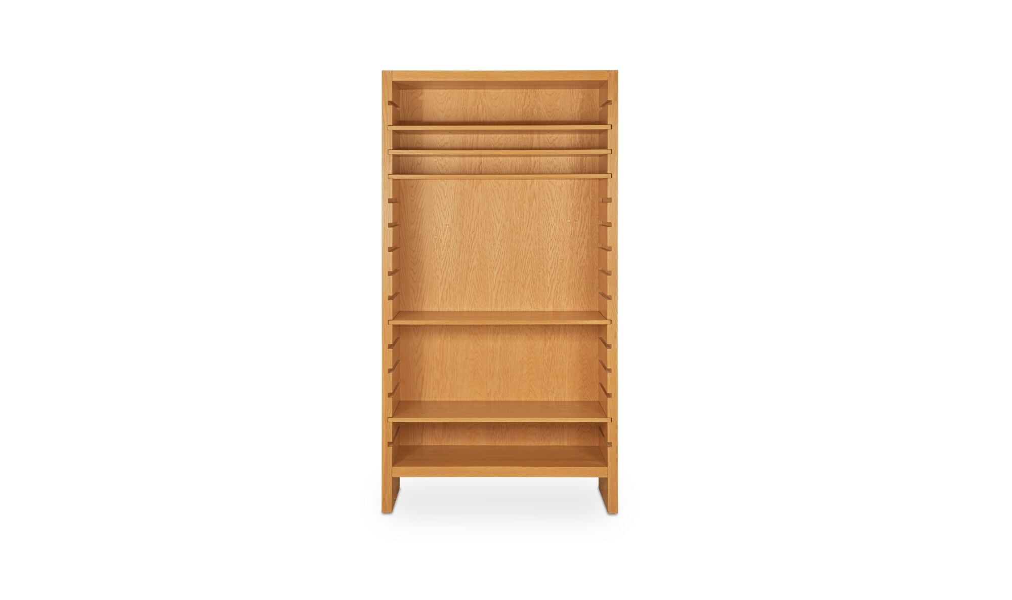 Bibliothèque En Chêne Naturel Hirosaki | 5 Étagères Réglables | Fait À La Main | Bois Durable