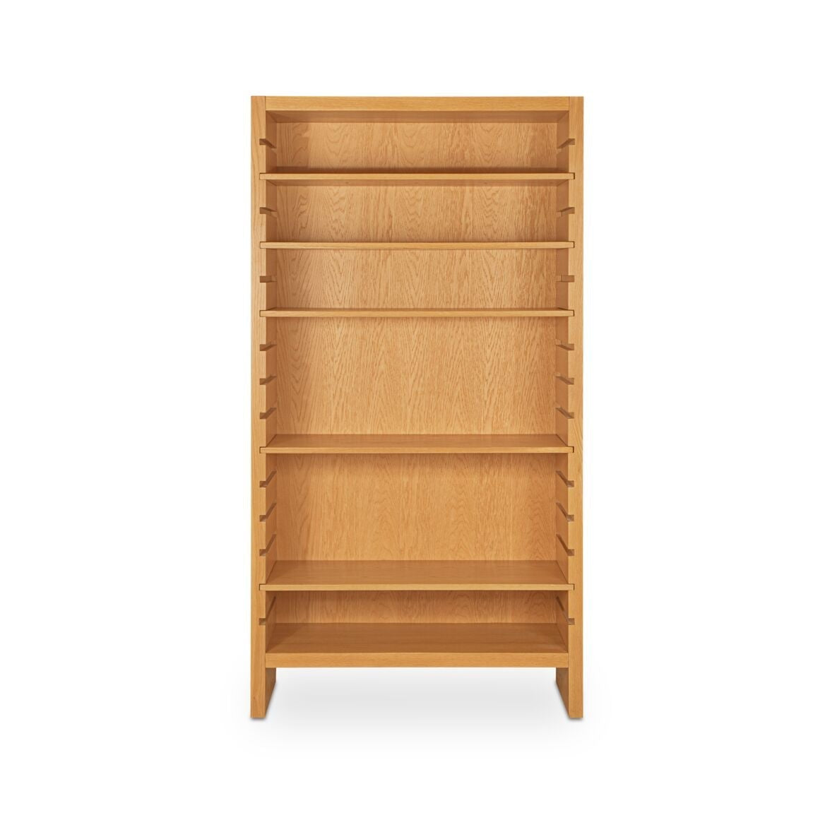 Bibliothèque En Chêne Naturel Hirosaki | 5 Étagères Réglables | Fait À La Main | Bois Durable