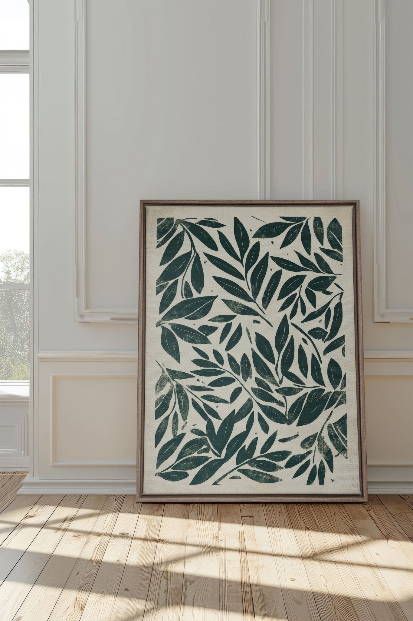 HERITAGE GREENERY, Oeuvre sur toile étirée - Les Trouvailles de JustinecanvasOleka Canvas12x16Bois Oak