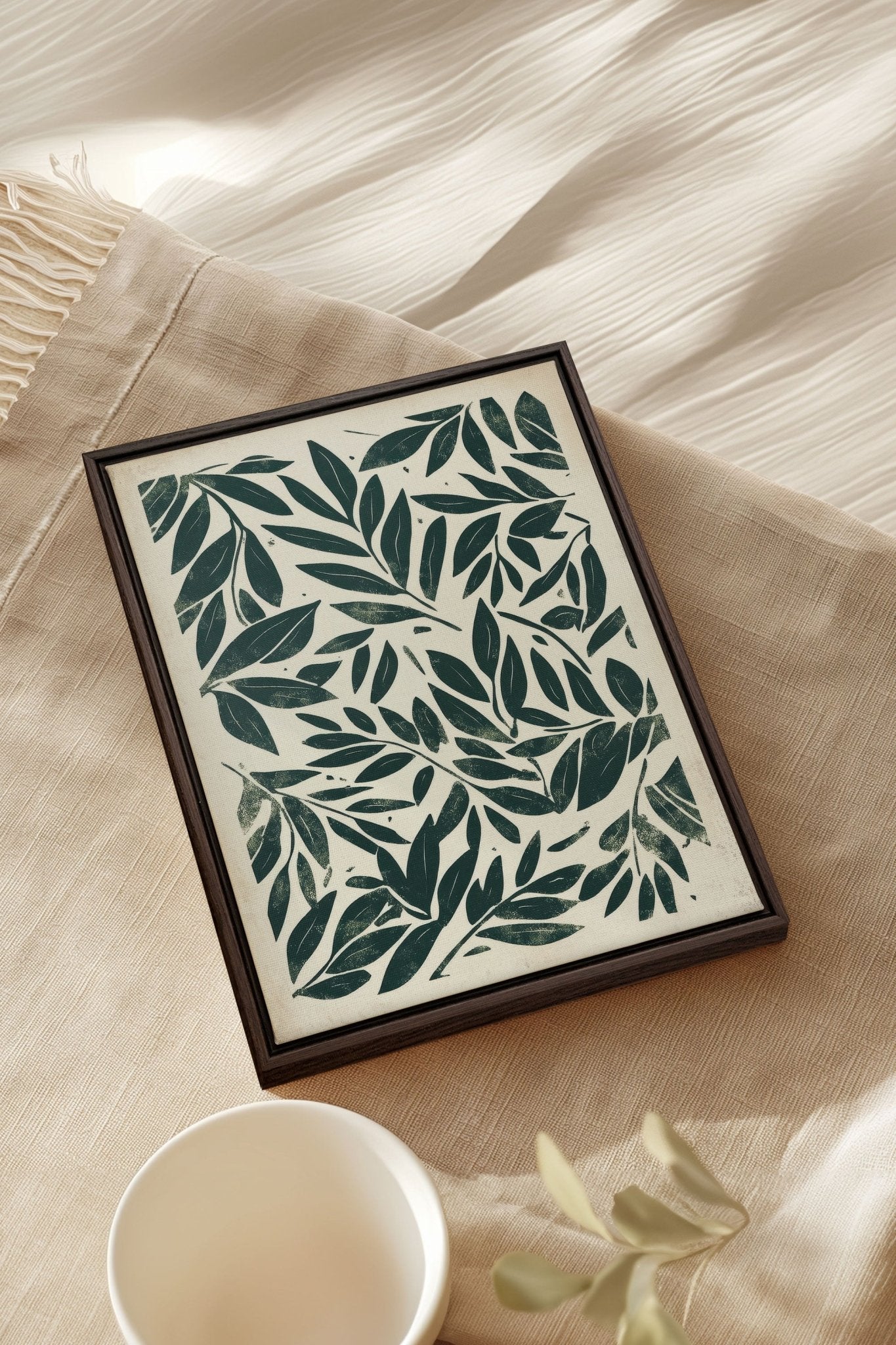 HERITAGE GREENERY, Oeuvre sur toile étirée - Les Trouvailles de JustinecanvasOleka Canvas12x16Espresso