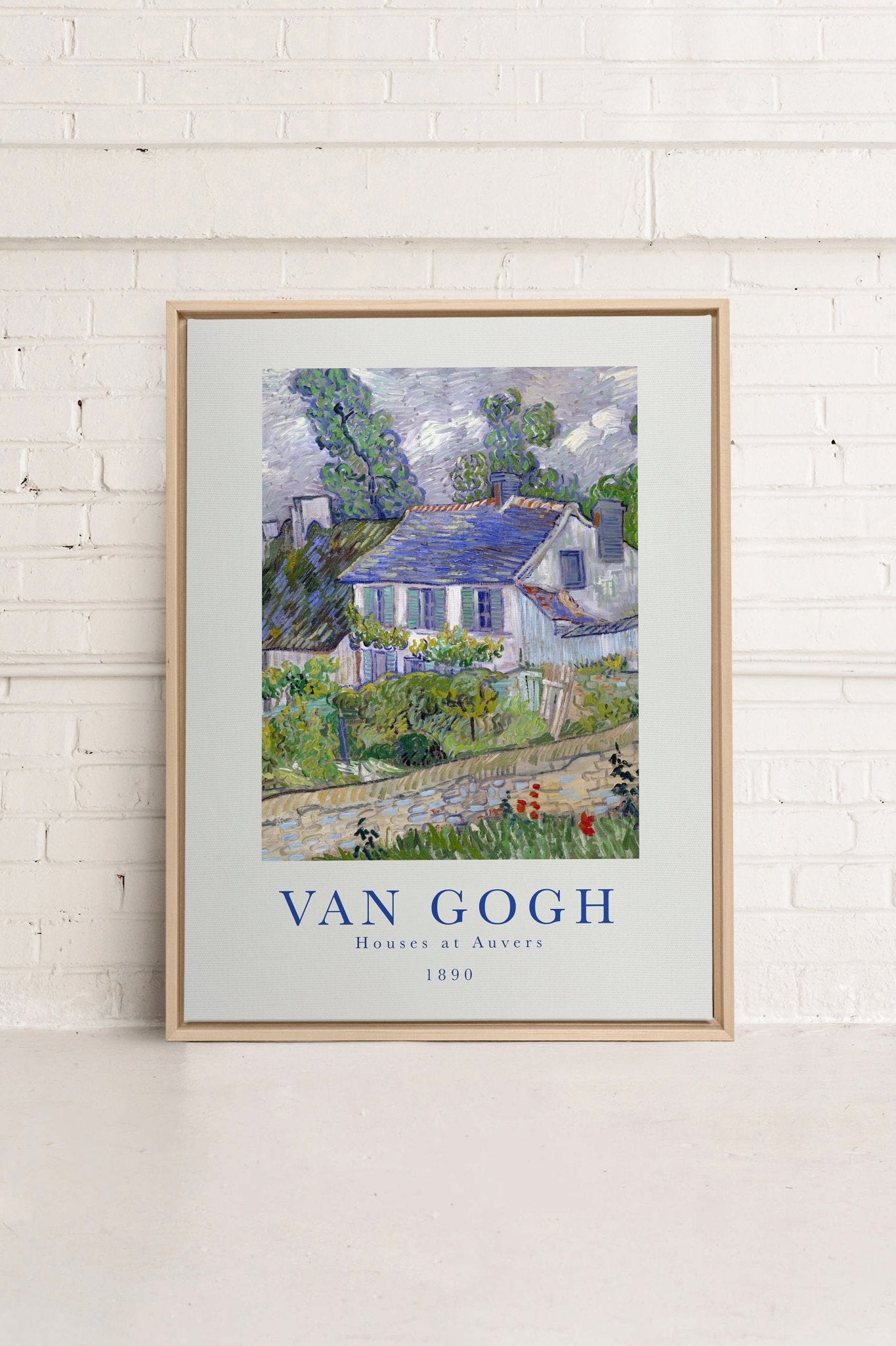 HOUSES AT AUVERS, Oeuvre sur toile étirée - Les Trouvailles de JustinecanvasOleka Canvas12x16Bois naturel