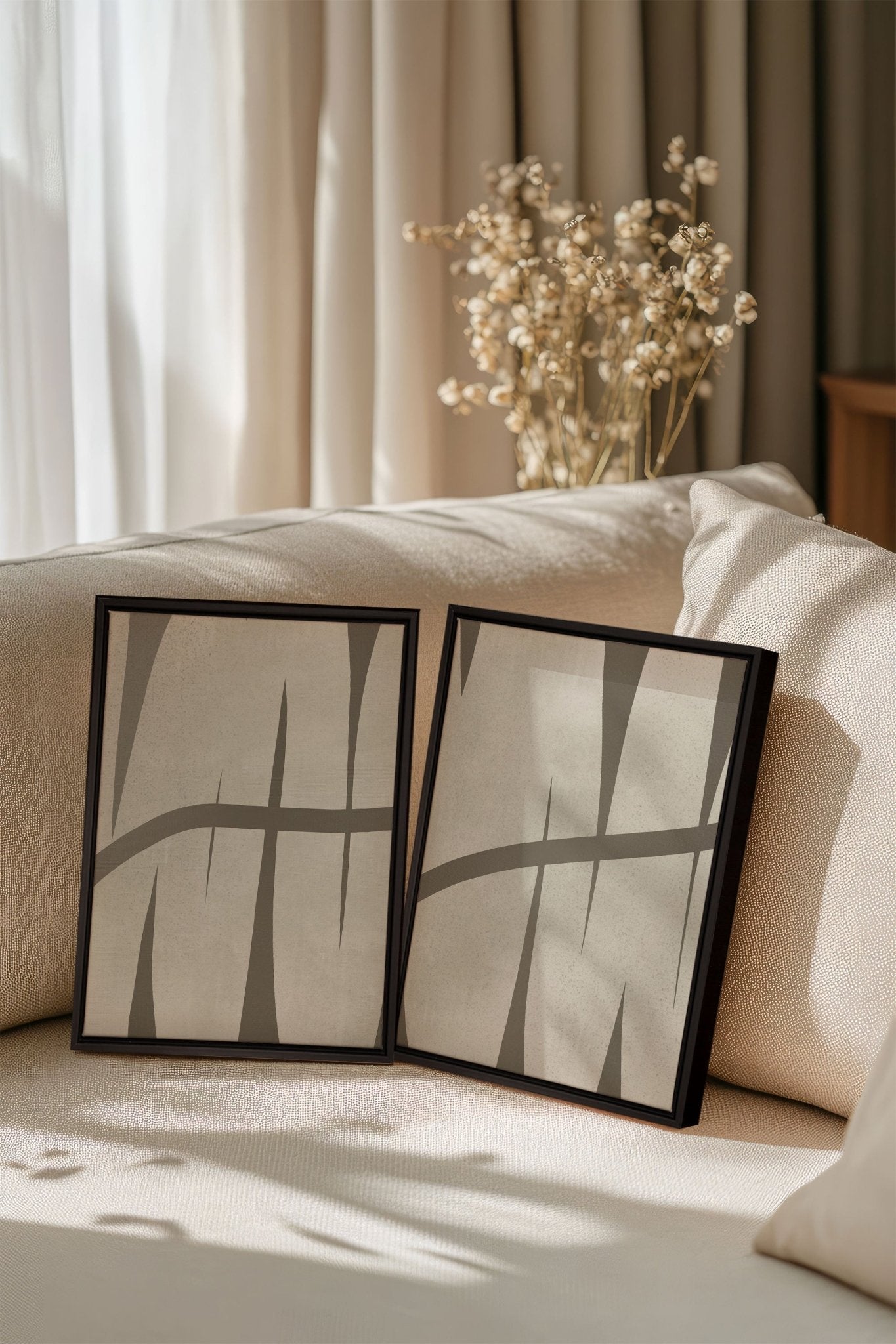 INTERTWINE DUO (2 Oeuvres sur toile étirée) - Les Trouvailles de JustineDuo & TrioOleka Canvas2 toiles 9x12Noir