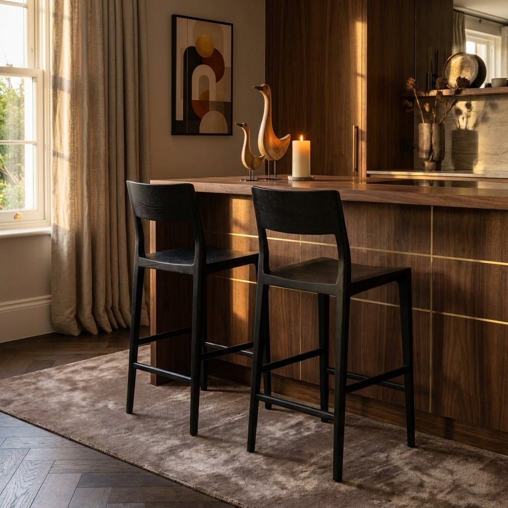 Tabouret de comptoir Jarvis | Frêne massif | 3 finis disponibles