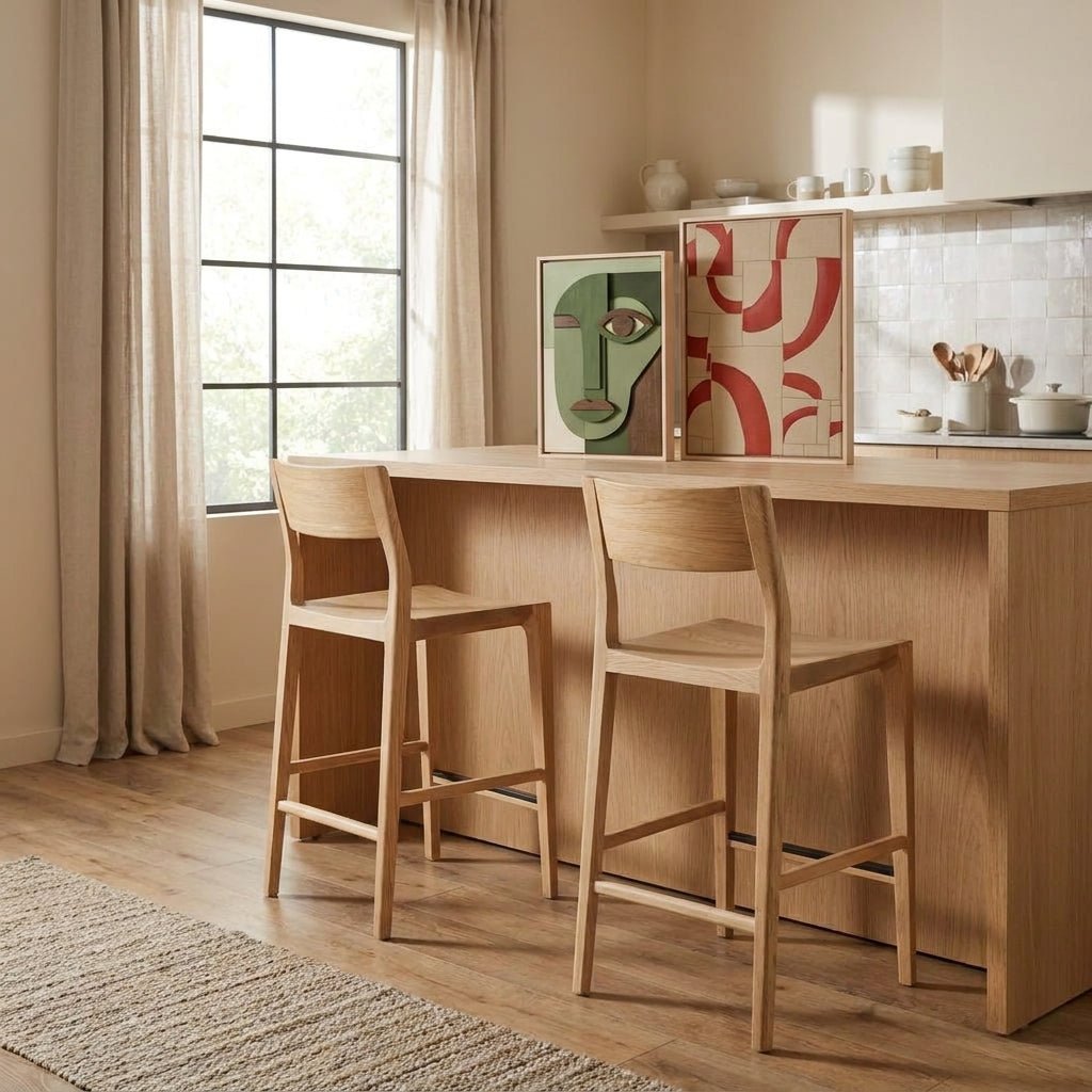 Tabouret de comptoir Jarvis | Frêne massif | 3 finis disponibles