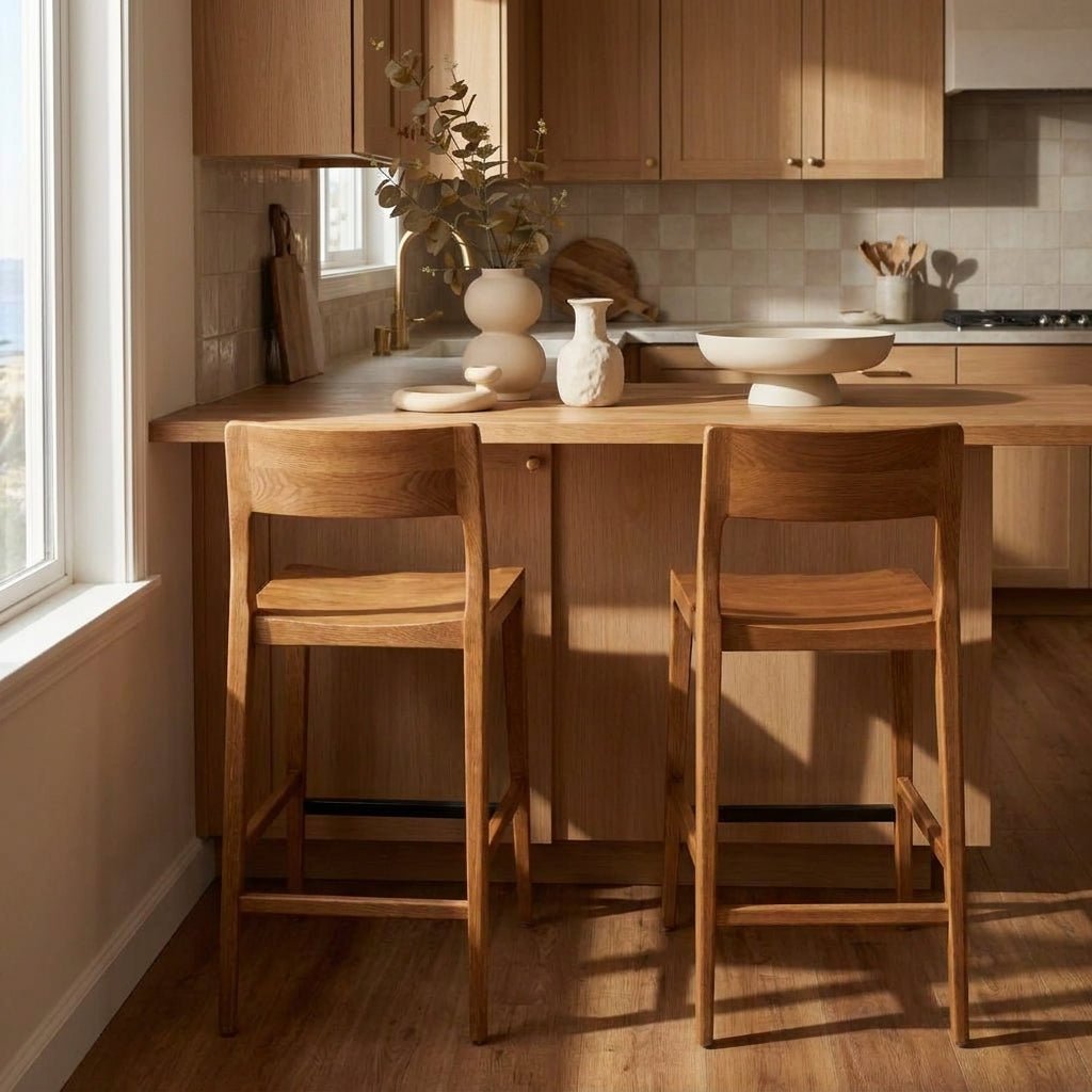 Tabouret de comptoir Jarvis | Frêne massif | 3 finis disponibles