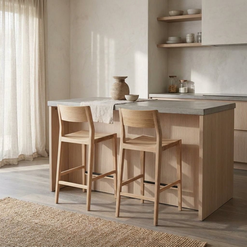 Tabouret de comptoir Jarvis | Frêne massif | 3 finis disponibles