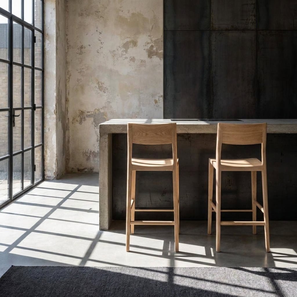 Tabouret de comptoir Jarvis | Frêne massif | 3 finis disponibles