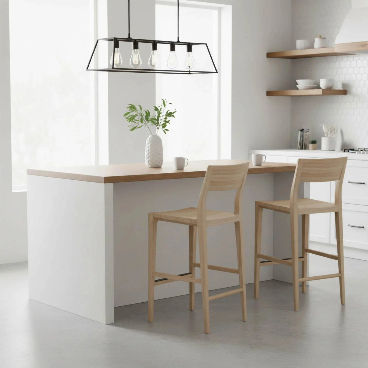 Tabouret de comptoir Jarvis | Frêne massif | 3 finis disponibles