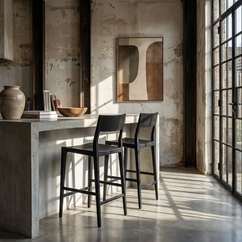 Tabouret de comptoir Jarvis | Frêne massif | 3 finis disponibles