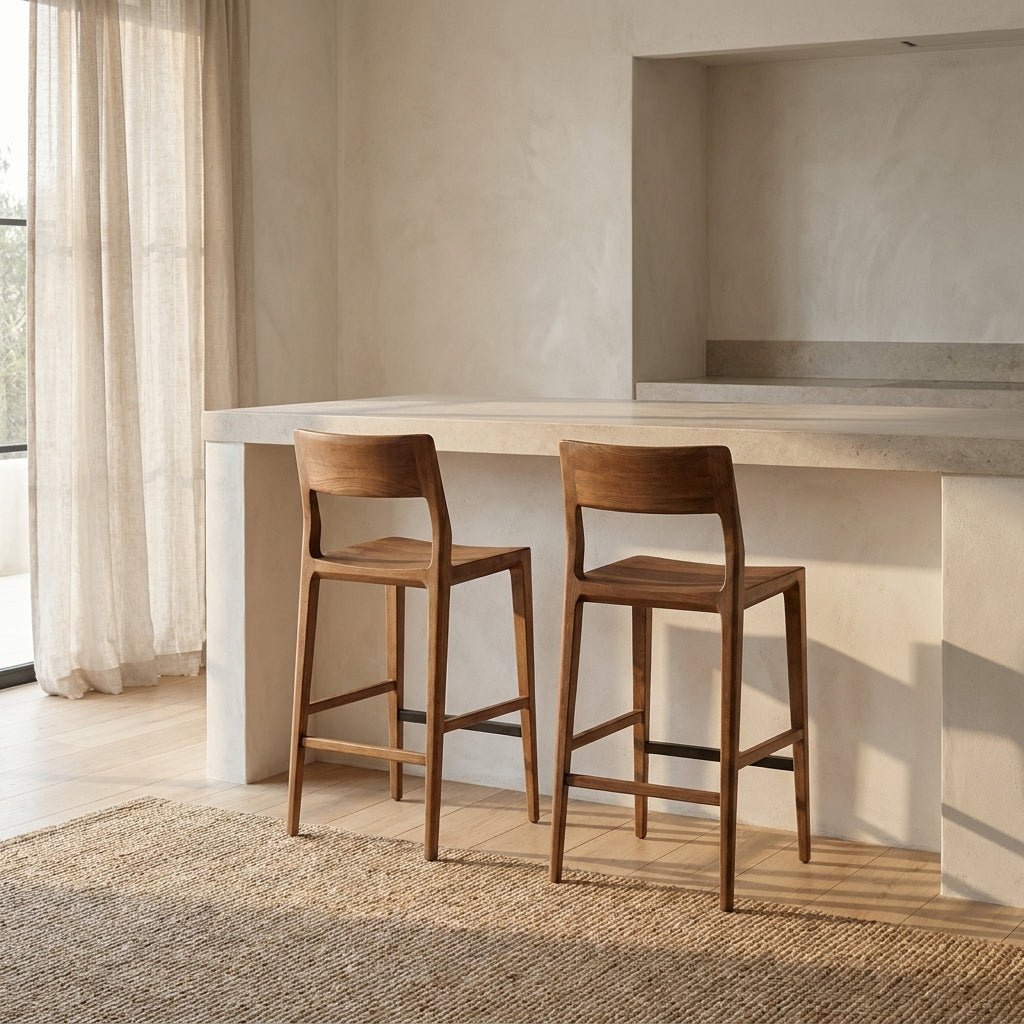 Tabouret de comptoir Jarvis | Frêne massif | 3 finis disponibles