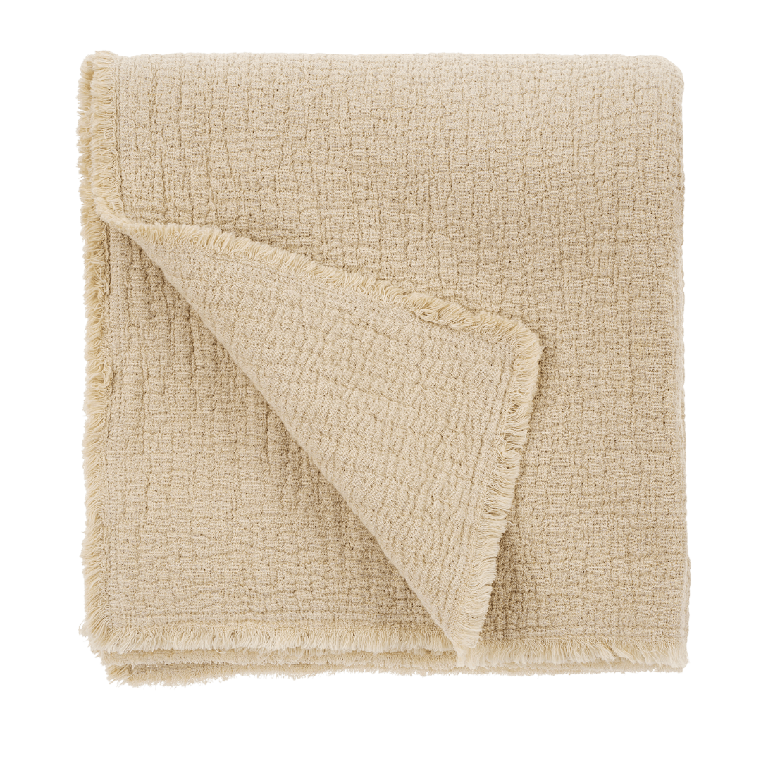 Jeté Malabar | Tissé à la main en Coton lavé à la pierre | Brume - Les Trouvailles de JustineIndaba Home