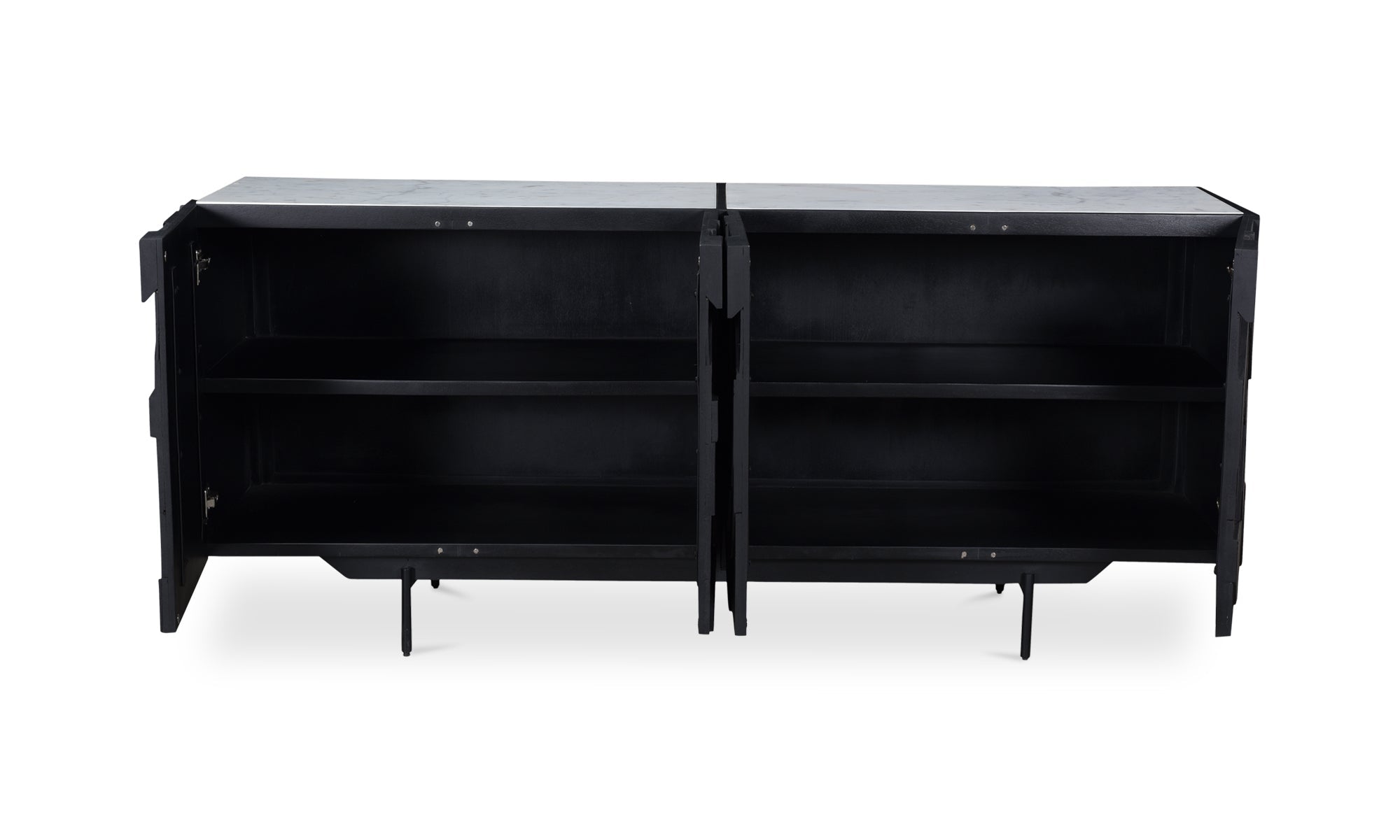 Buffet Kallista en bois de manguier et marbre