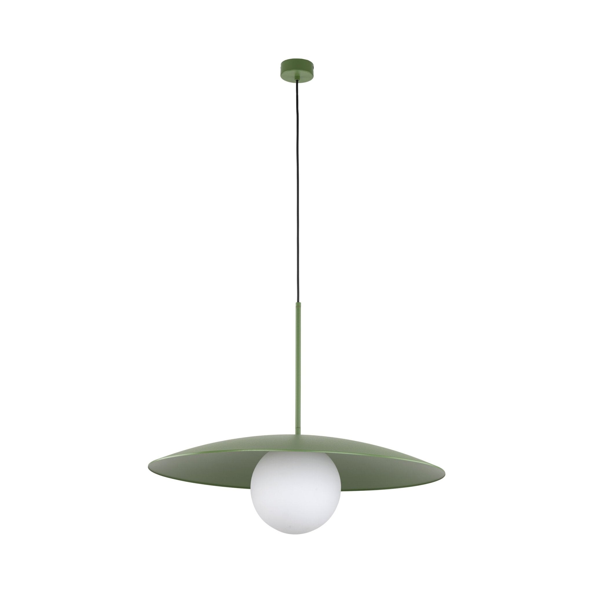 Lampe à Suspension Moderne du Milieu du Siècle SLATE | Verre Opalin et Métal Peint - Les Trouvailles de JustineLumoCraftsBeige