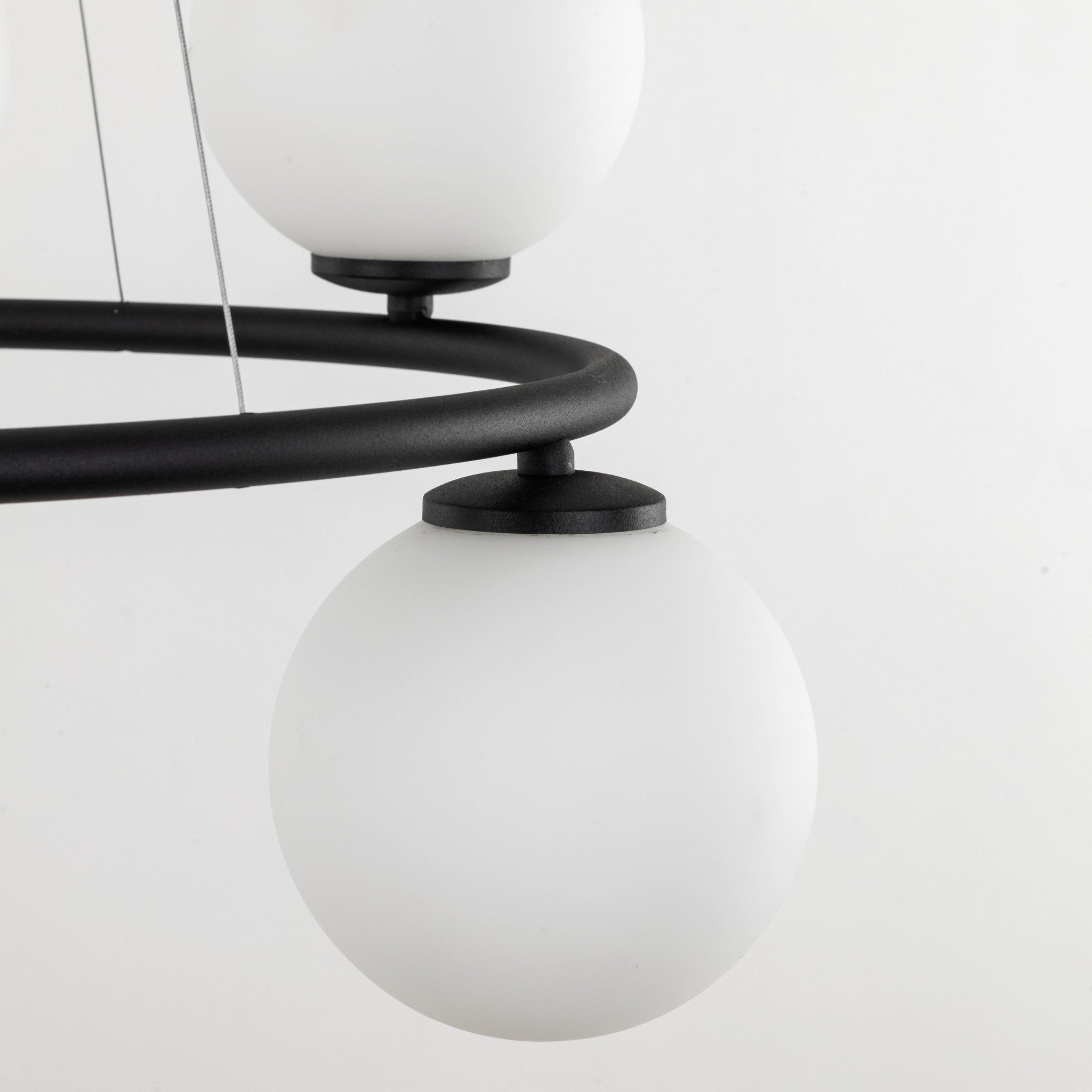 Lampe Suspendue ANABELLE Scandinave 6 Lumières | Suspension Élégante en Verre et Métal - Les Trouvailles de JustineLumoCrafts