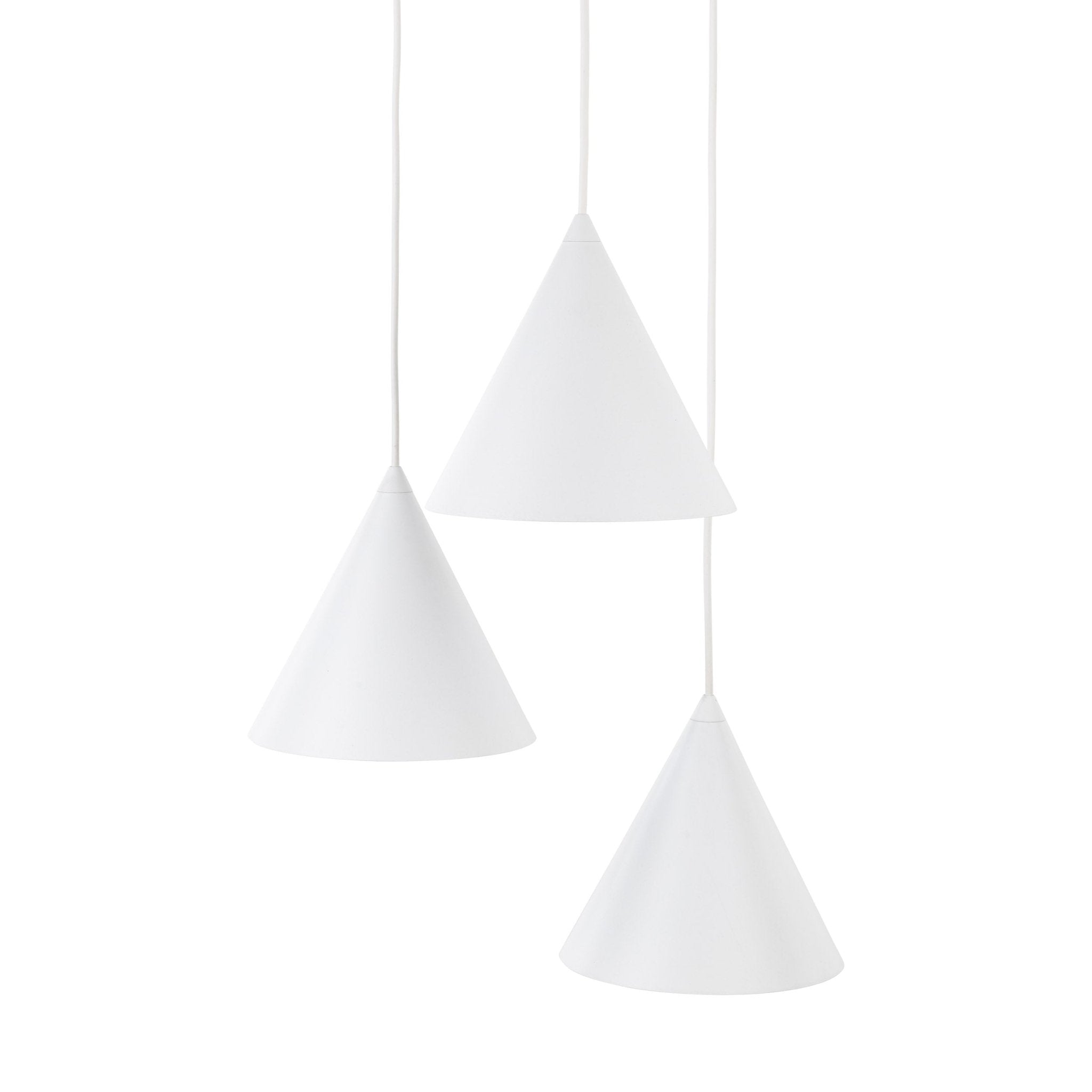 Lampe Suspendue CONO Moderne Minimaliste 3 Lumières | Suspension Conique en Métal Noir - Les Trouvailles de JustineLumoCraftsBlack