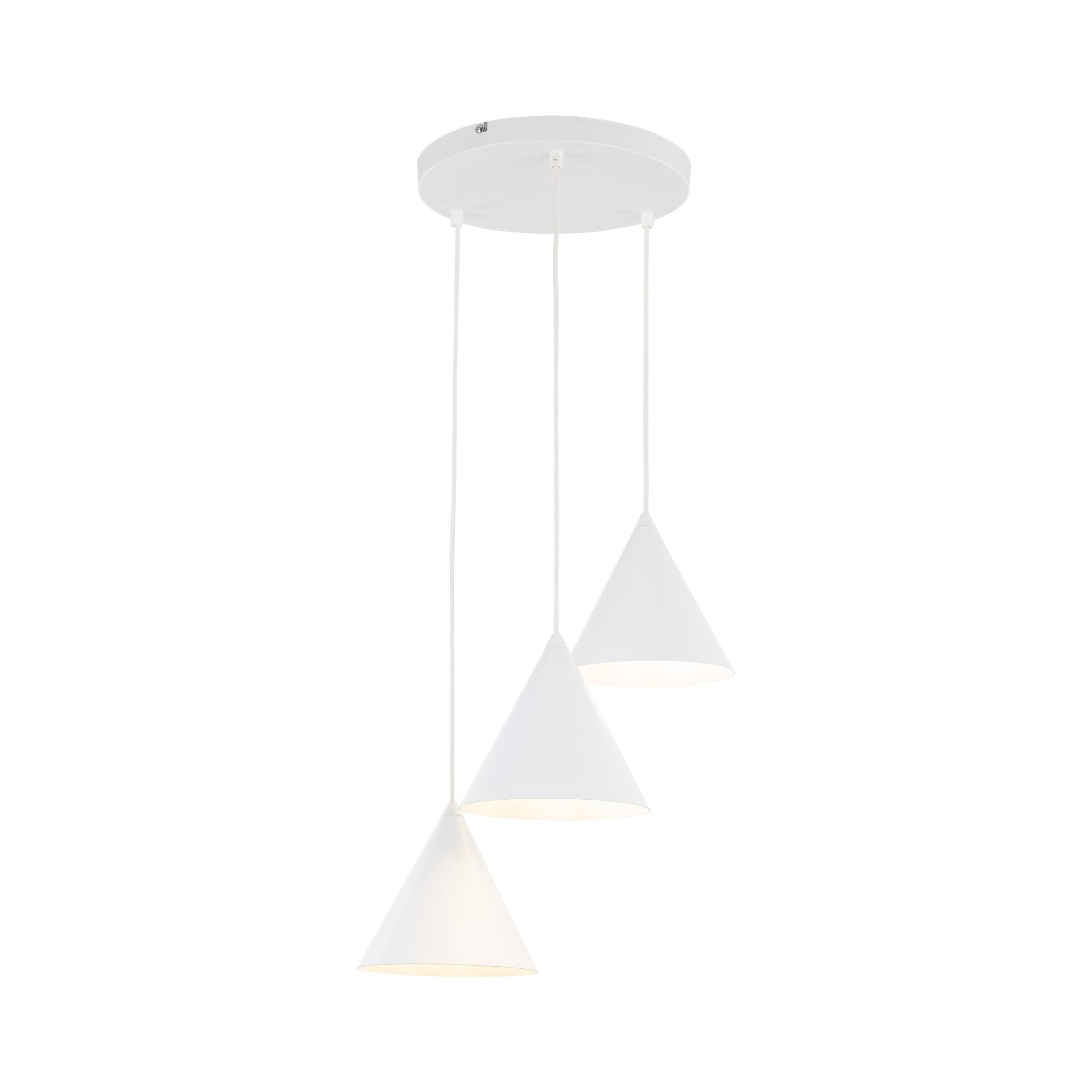 Lampe Suspendue CONO Moderne Minimaliste 3 Lumières | Suspension Conique en Métal Noir - Les Trouvailles de JustineLumoCraftsBlack