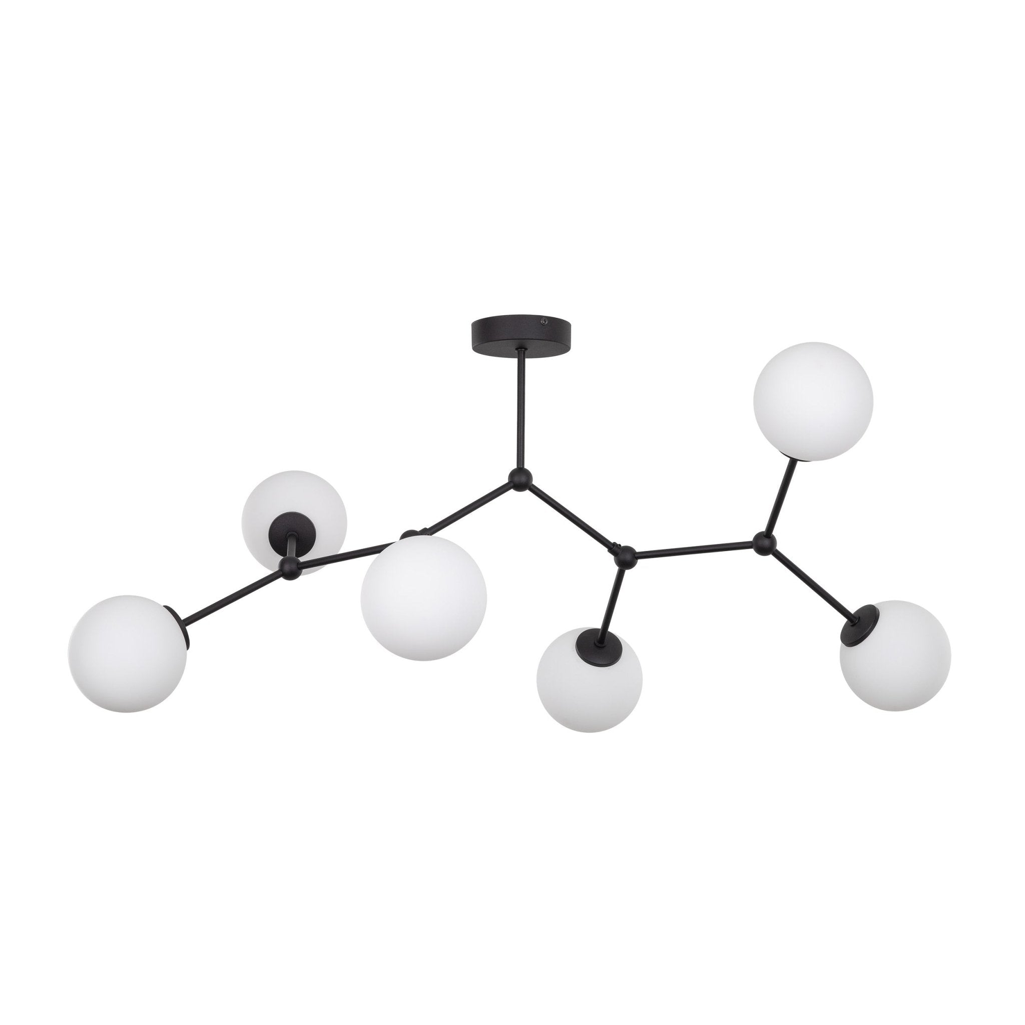 Lampe Suspendue FAIRY Scandinave 6 Lumières | Suspension Élégante en Verre et Métal - Les Trouvailles de JustineLumoCrafts