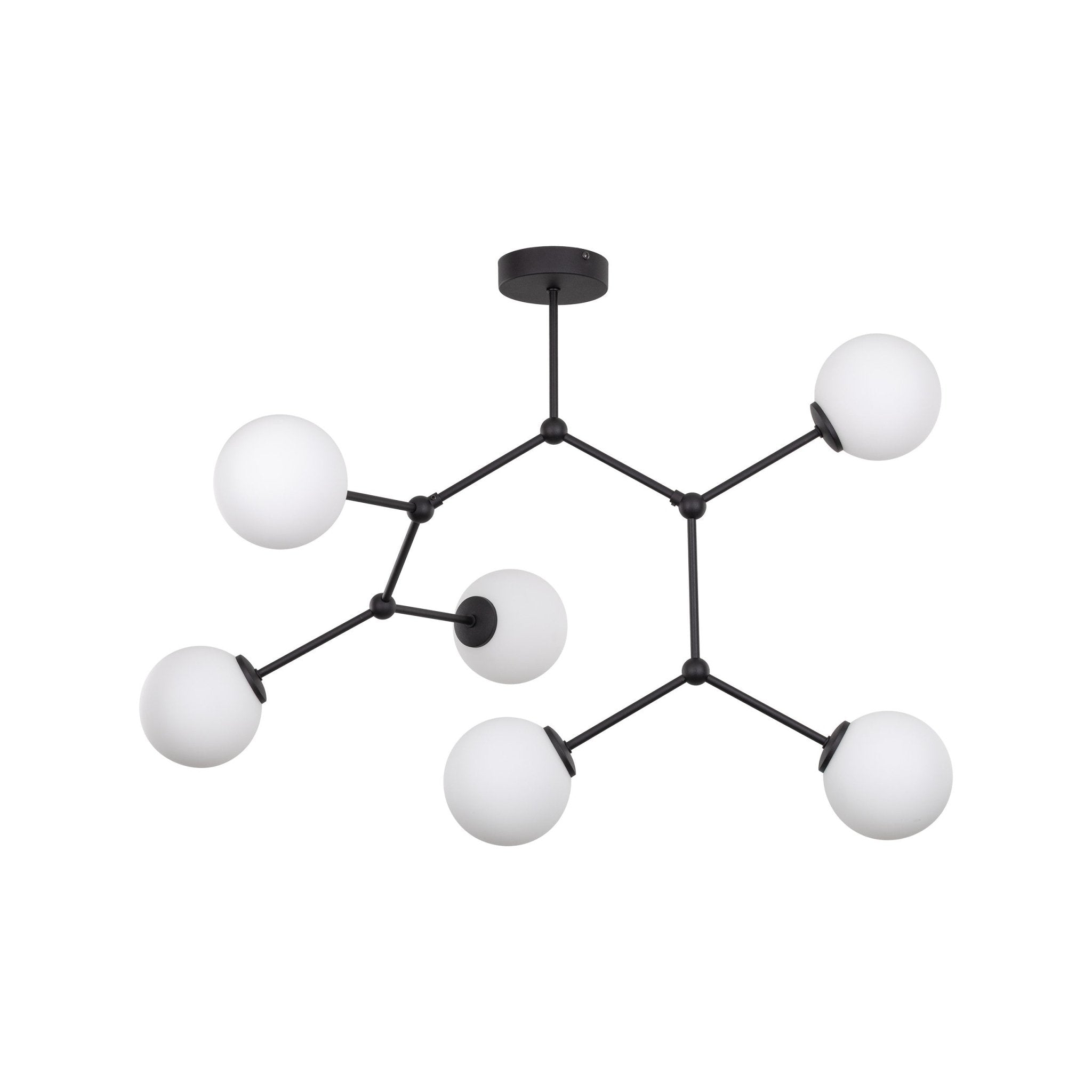 Lampe Suspendue FAIRY Scandinave 6 Lumières | Suspension Élégante en Verre et Métal - Les Trouvailles de JustineLumoCrafts