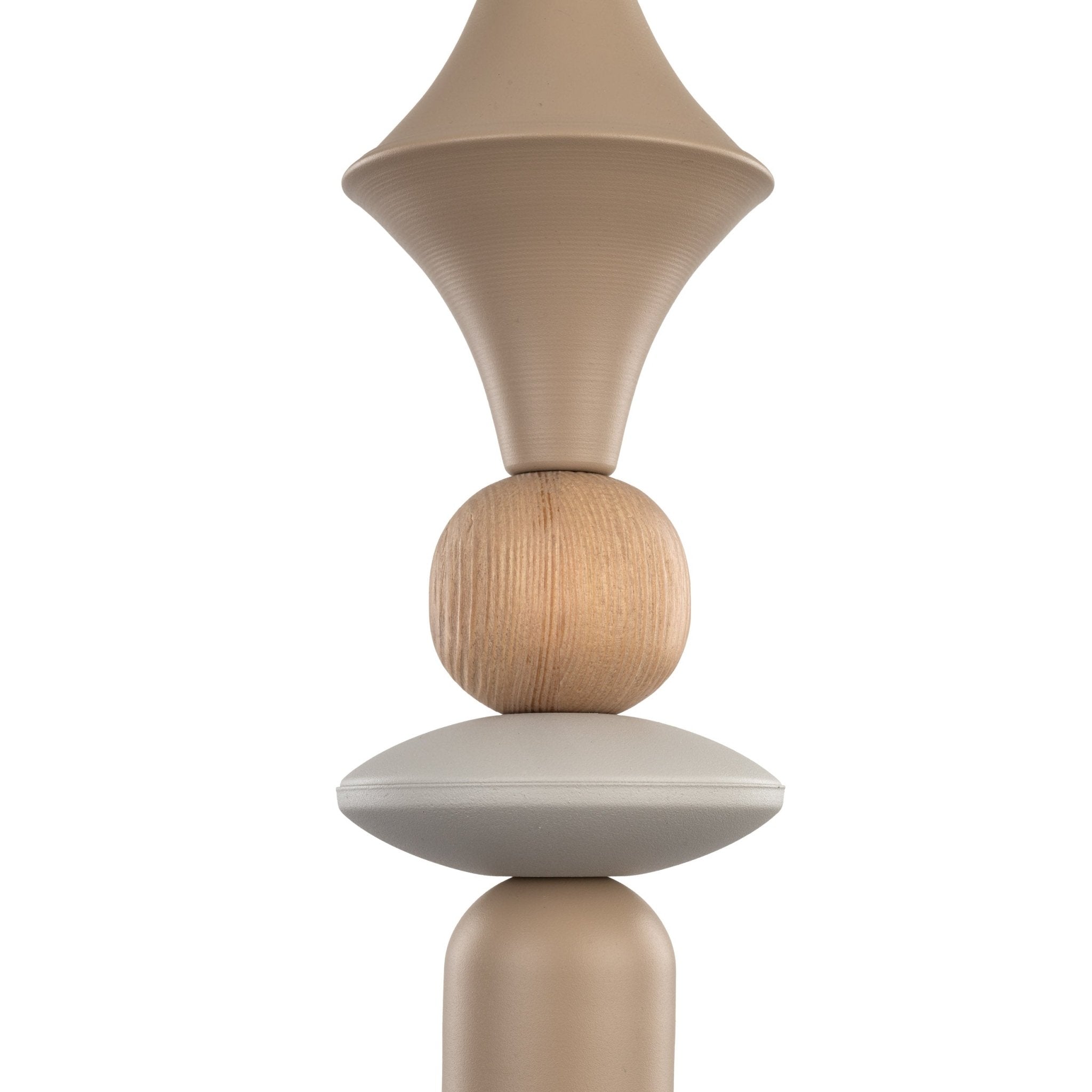 Lampe Suspendue Scandinave TOWER Beige | Suspension Moderne en Bois - Les Trouvailles de JustineLumoCrafts