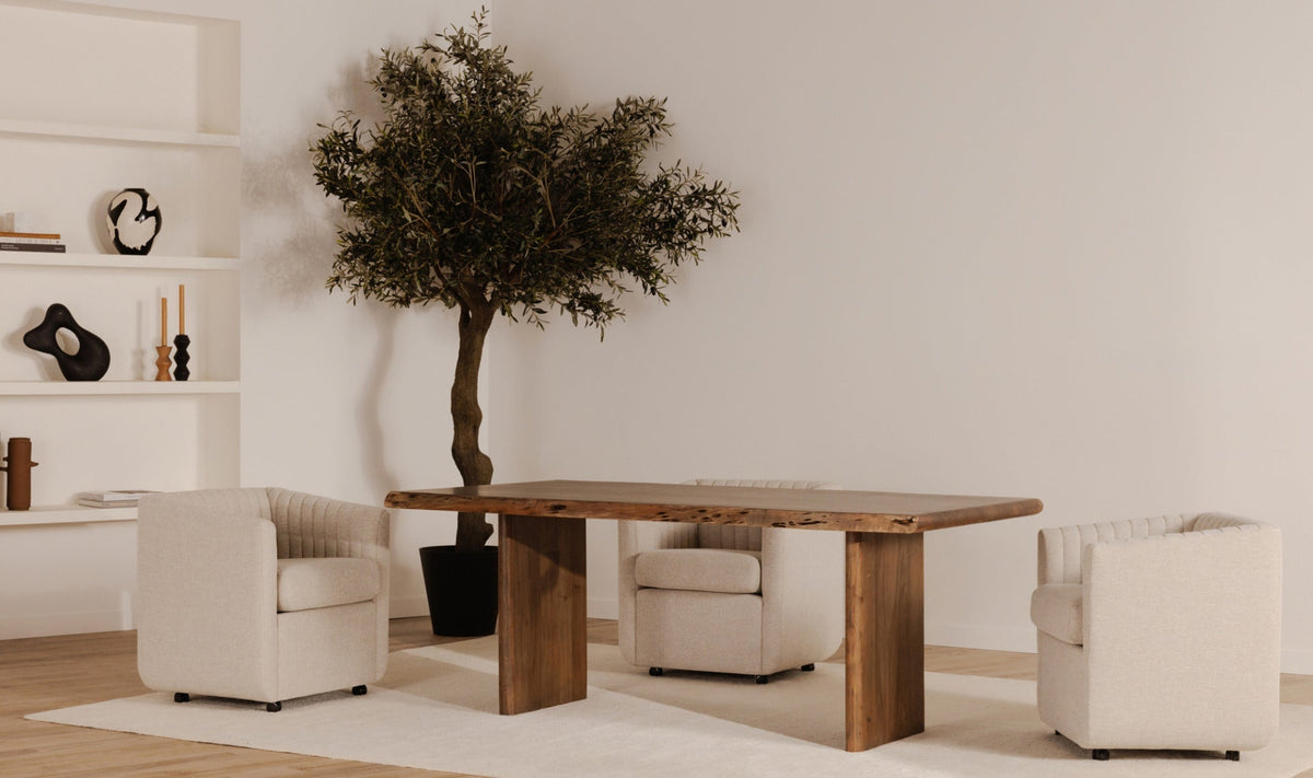 Grande table de salle à manger Lena | Acacia massif | Fabrication artisanale