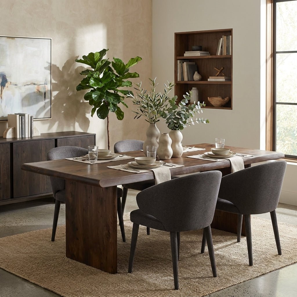 Grande table de salle à manger Lena | Acacia massif | Fabrication artisanale