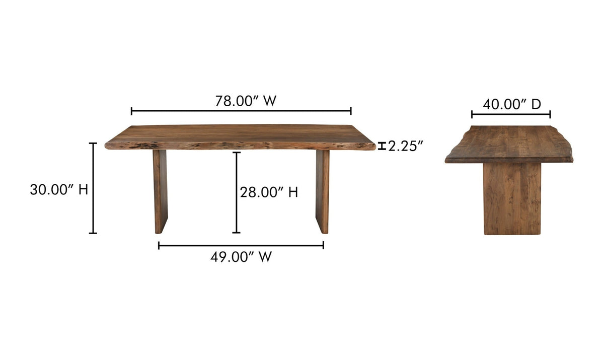 Grande table de salle à manger Lena | Acacia massif | Fabrication artisanale