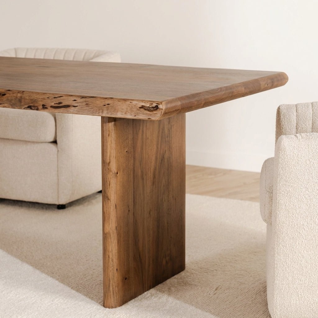 Table de salle à manger Lena | Acacia massif brun | 6 places