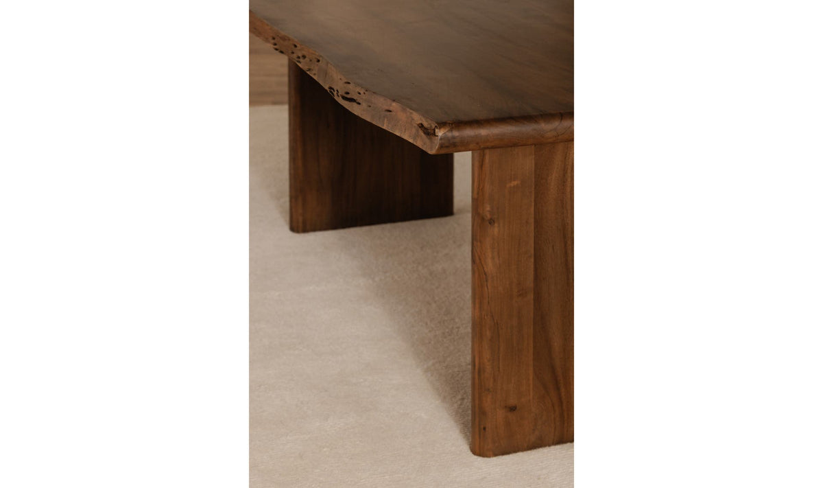 Table de salle à manger Lena | Acacia massif brun | 6 places