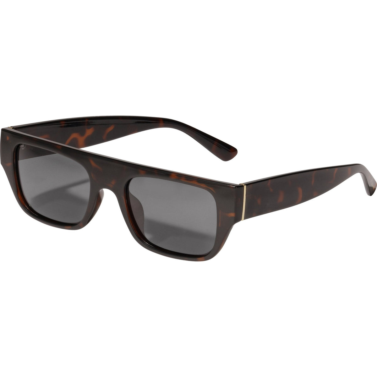 Lunettes de soleil ENIEL Pilgrim brun écaille et or avec verres foncés et matériaux recyclés.