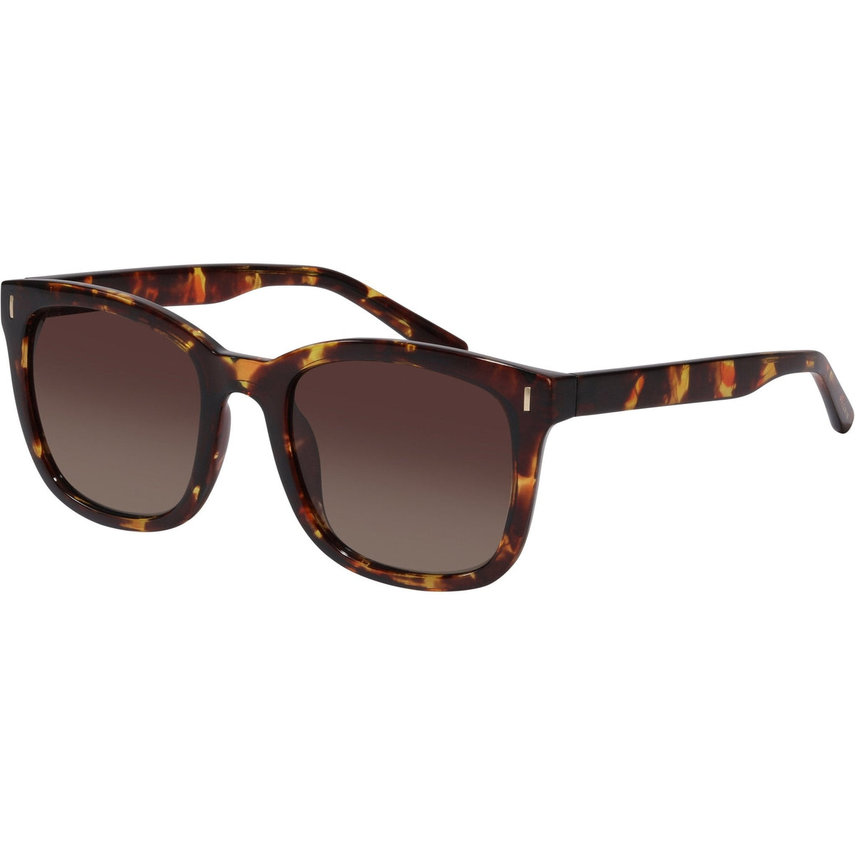 Lunettes de soleil KATYA Pilgrim brun écaille et or avec verres dégradés en matériaux recyclés et protection UV400.