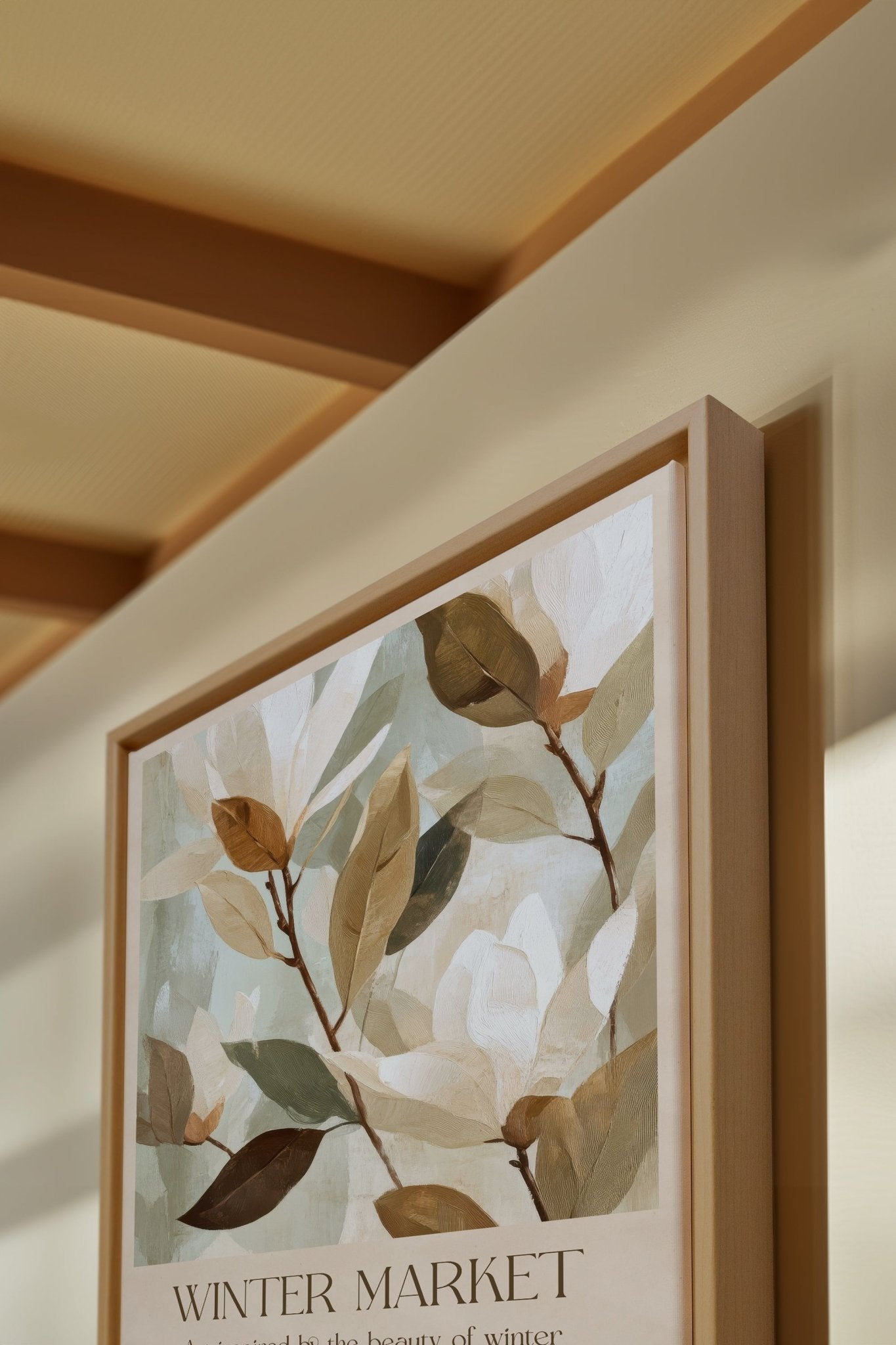 MARCHÉ HIVERNAL III, Oeuvre sur toile étirée - Les Trouvailles de JustinecanvasOleka Canvas12x16Bois naturel