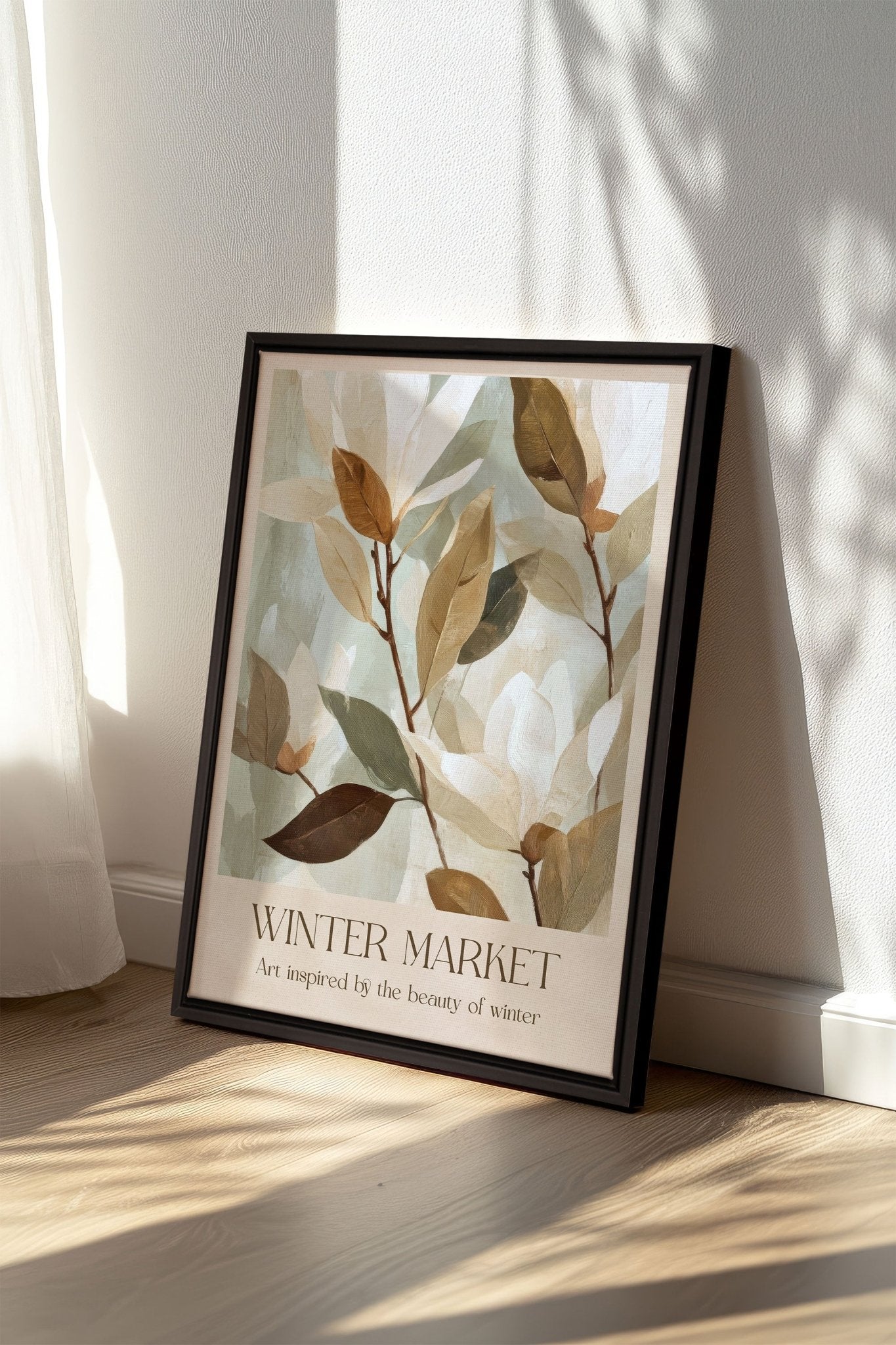MARCHÉ HIVERNAL III, Oeuvre sur toile étirée - Les Trouvailles de JustinecanvasOleka Canvas12x16Noir