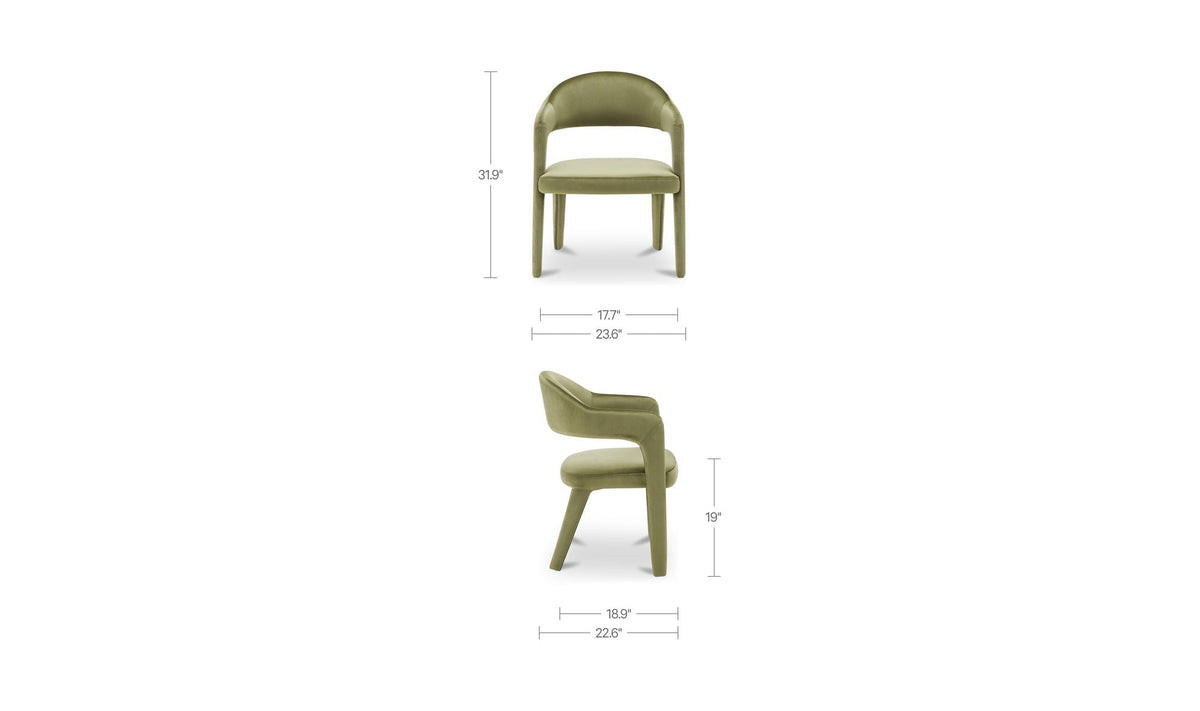 Chaise de salle à manger Miles | Dossier enveloppant | 5 options de revêtement