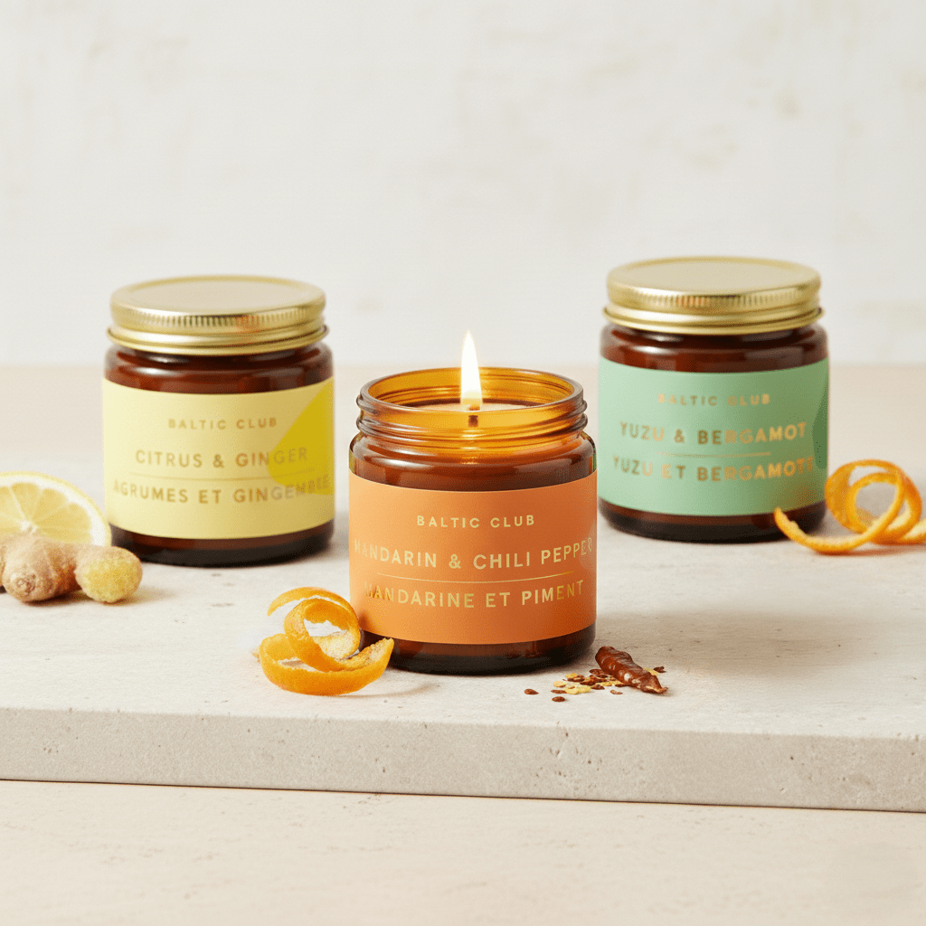 Coffret de 3 mini bougies | Citrina | Agrumes & épices | Cadeau