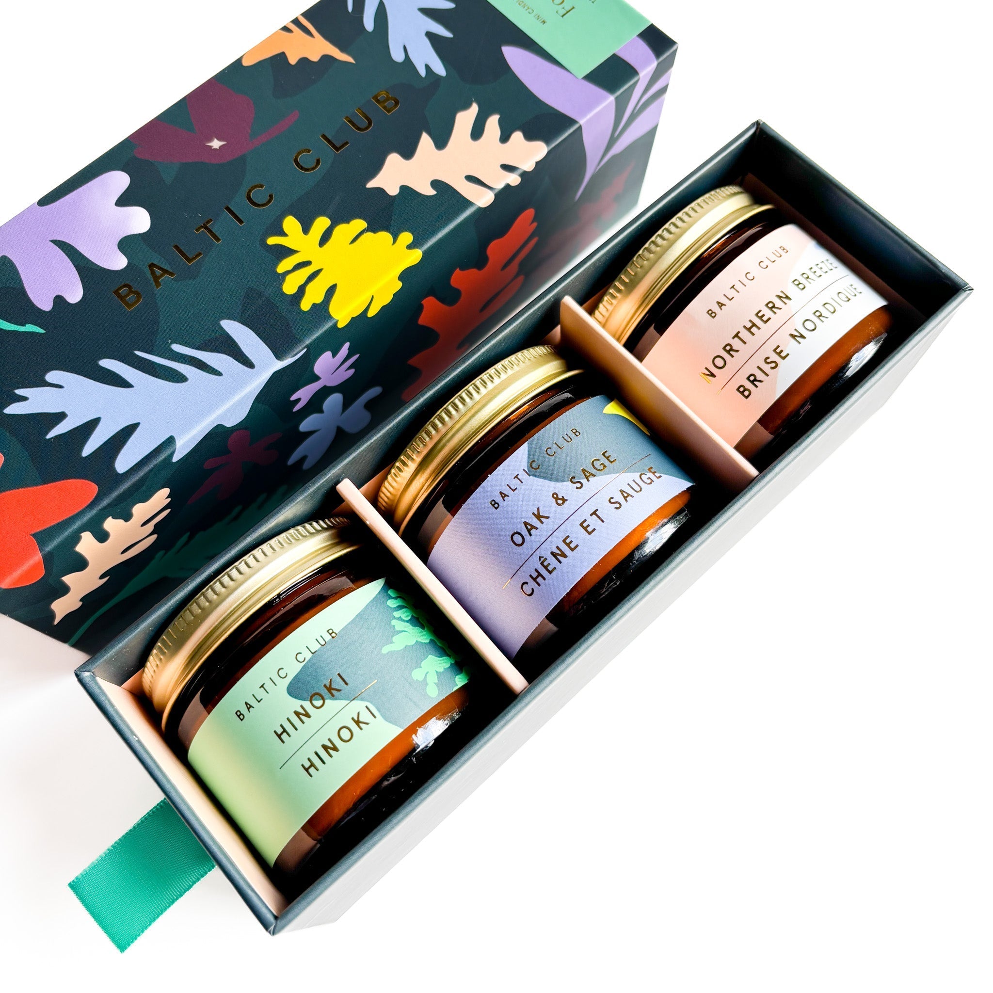 Mini Trio de Bougies Foresta | Coffret Cadeau | Cire de Soja Naturelle