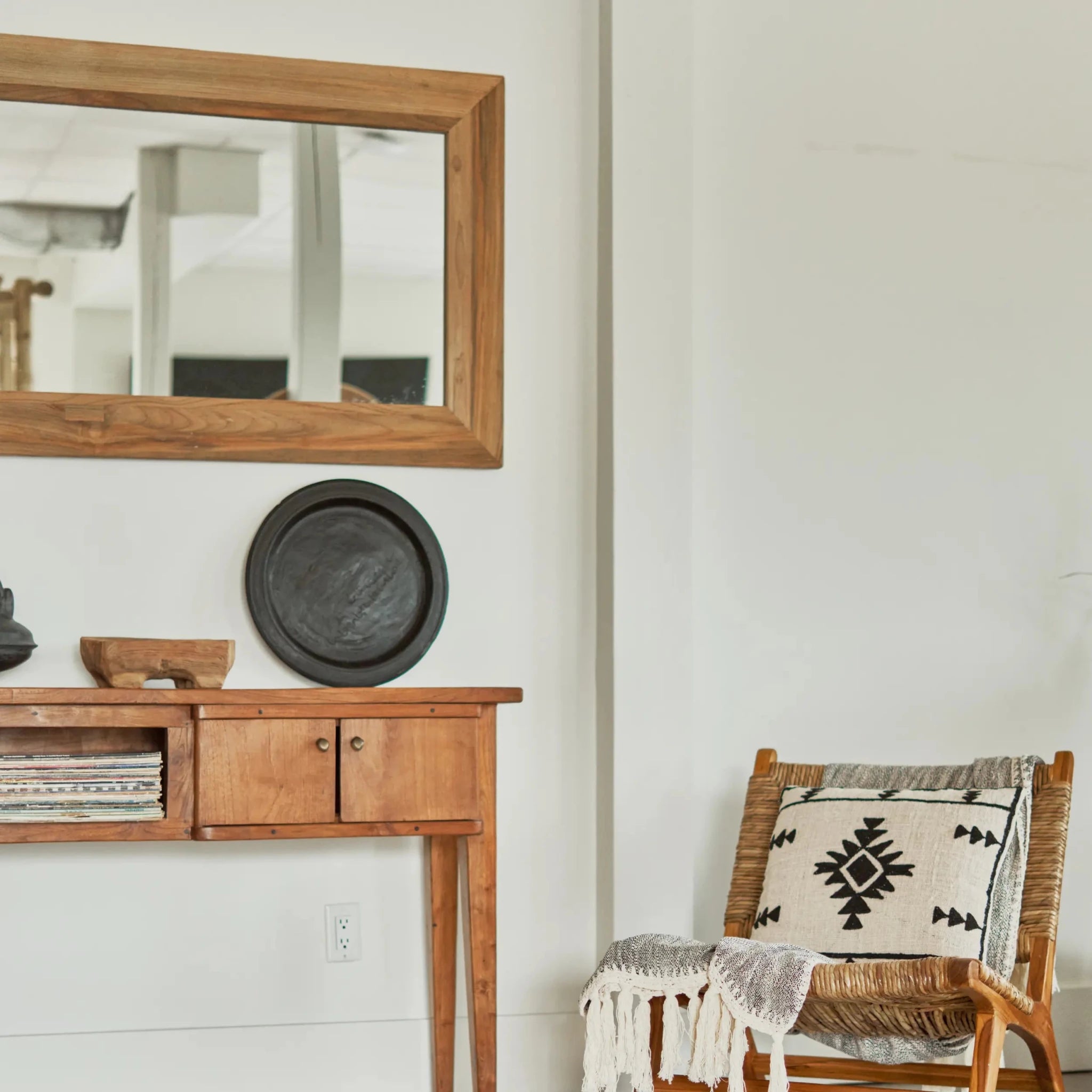 Miroir en teck recyclé | 3 formats - Les Trouvailles de JustineMiroirsCRUSOË190 cmNaturel