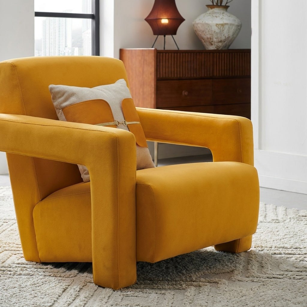 Fauteuil Naples | Bois massif | Tissu respirant | Fait à la commande