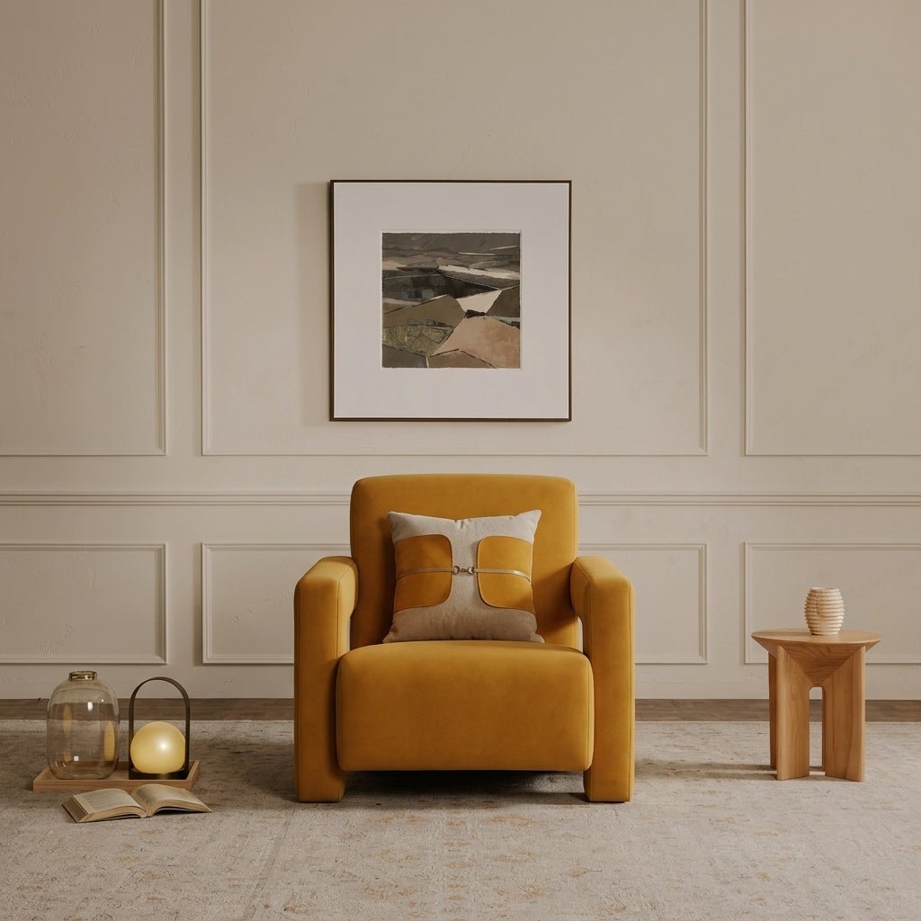 Fauteuil Naples | Bois massif | Tissu respirant | Fait à la commande