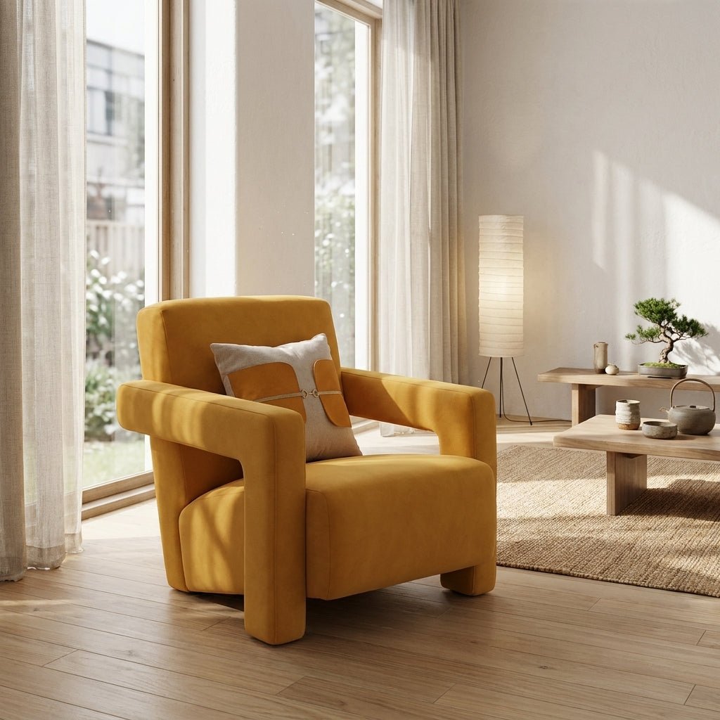 Fauteuil Naples | Bois massif | Tissu respirant | Fait à la commande