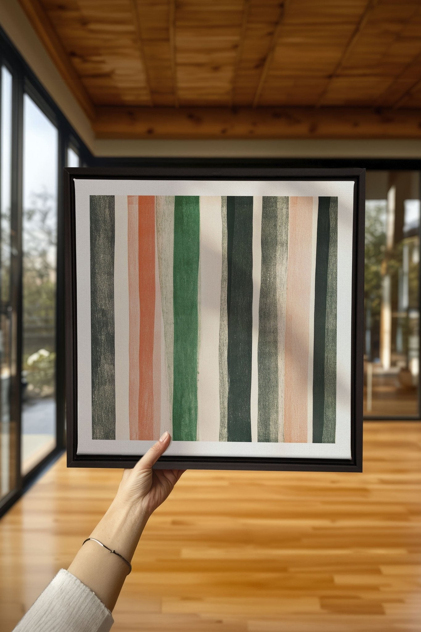 NATURAL LINES, Oeuvre sur toile étirée - Les Trouvailles de JustinecanvasOleka Canvas18x18Noir