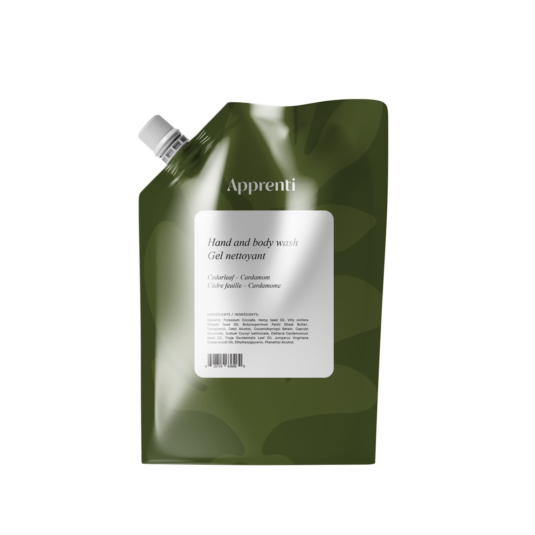 Nettoyant mains et corps Feuille de cèdre & cardamome | Apprenti - Les Trouvailles de JustineBody WashApprenti1000 ml