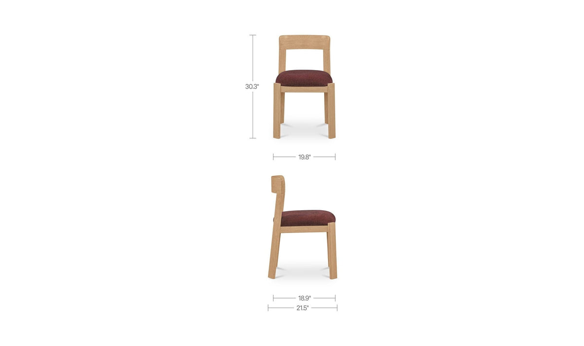 Ensemble de 2 chaises de salle à manger Olsen | Chêne massif | 2 couleurs