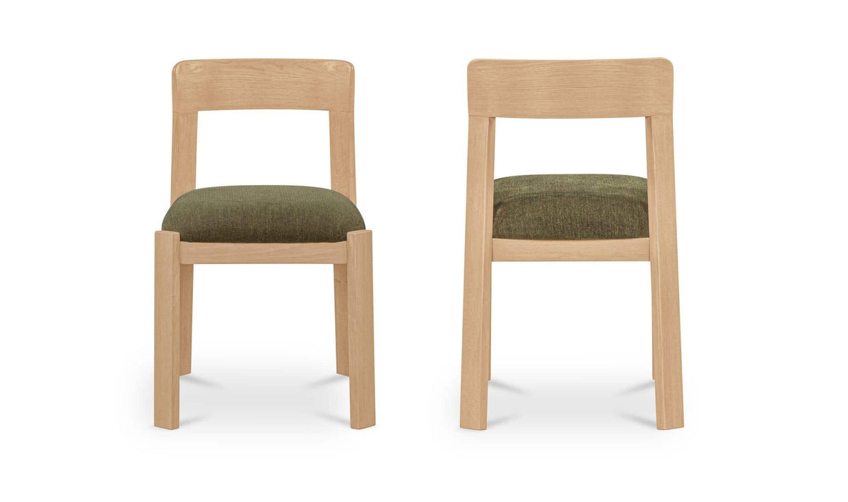 Ensemble de 2 chaises de salle à manger Olsen | Chêne massif | 2 couleurs