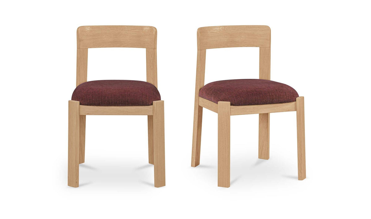 Ensemble de 2 chaises de salle à manger Olsen | Chêne massif | 2 couleurs