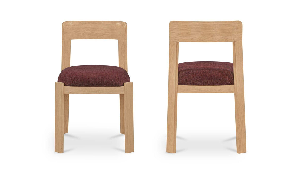 Ensemble de 2 chaises de salle à manger Olsen | Chêne massif | 2 couleurs