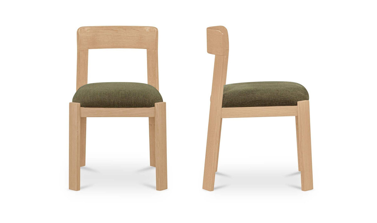 Ensemble de 2 chaises de salle à manger Olsen | Chêne massif | 2 couleurs
